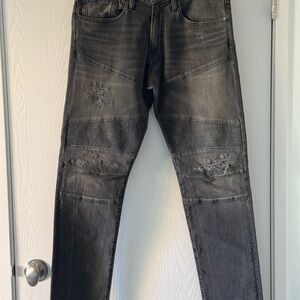 Polo Ralph Lauren Men's Sullivan Slim Black Moto Style Jeans